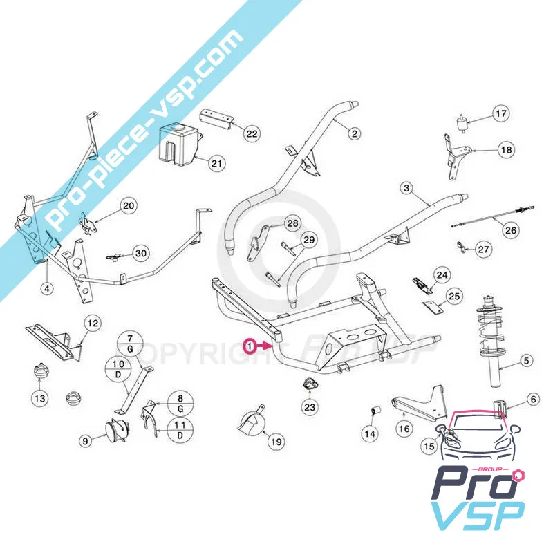 Berceau moteur adaptable pour Jdm Aloes et Roxsy