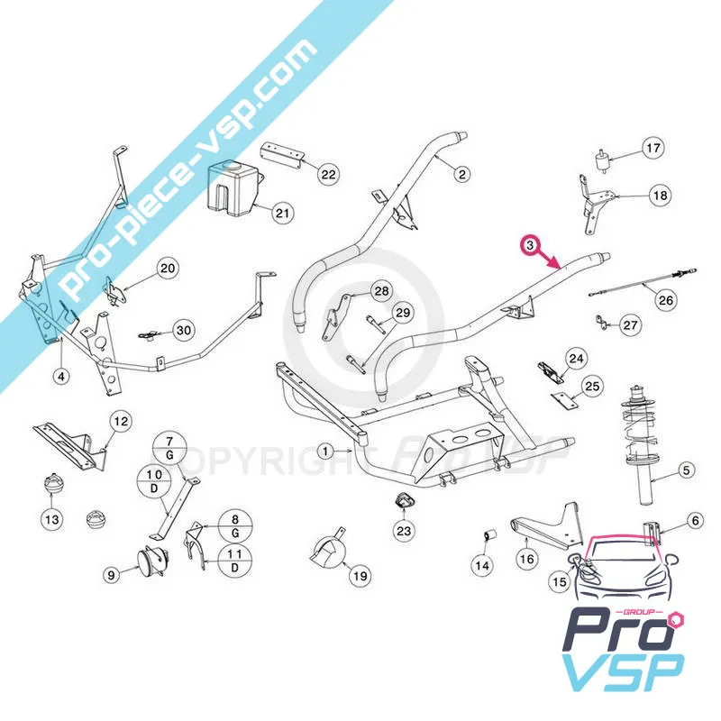 Vänster upphängningsben för Jdm Aloes