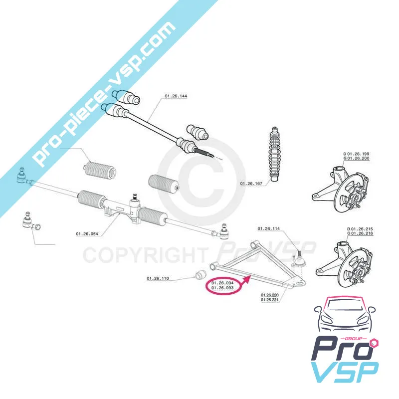 Triangle front left for chatenet ch26 ch28 ch30 ch32 CH33 pick up sporteevo