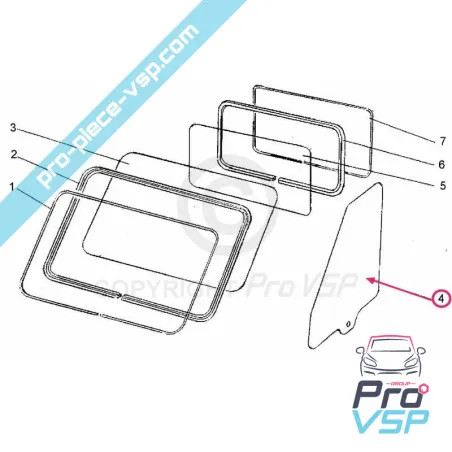 Vidrio de puerta para tasso domino