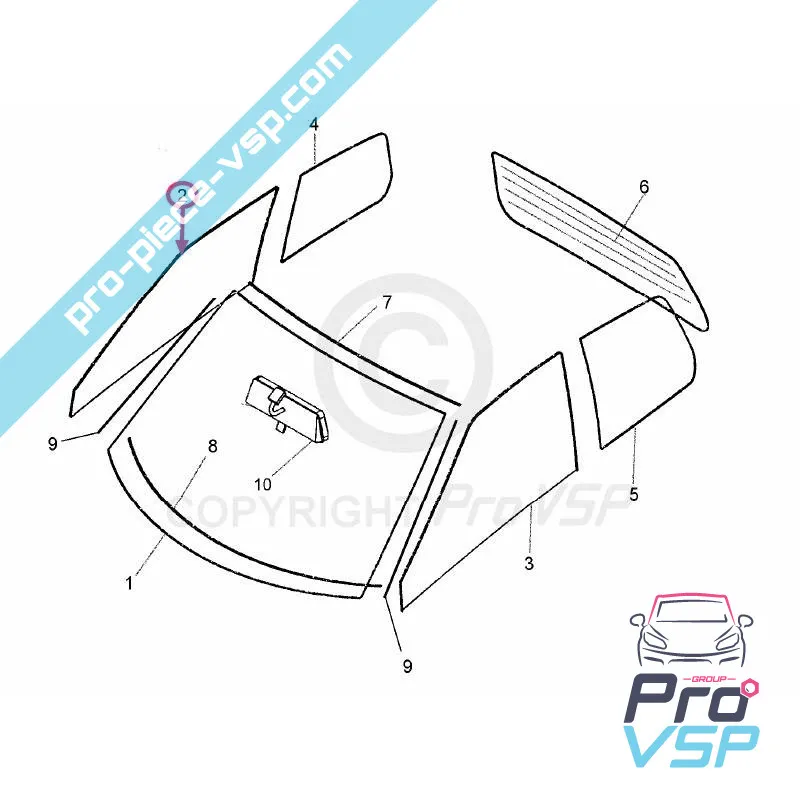 Janela da porta direita para tasso bingo