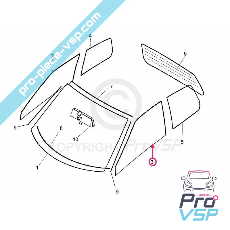 Linkes Türfenster für Tasso bingo