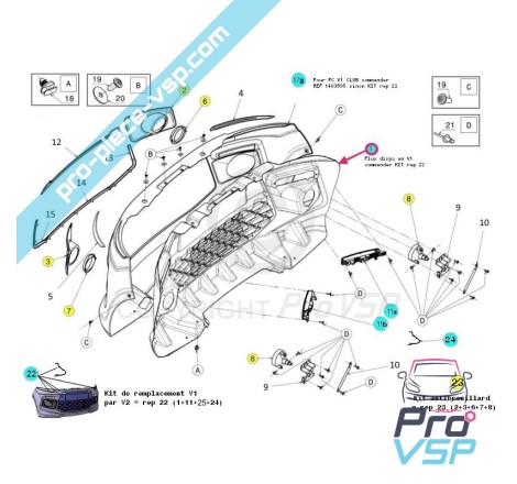 Calandre adaptable en plastique ABS pour Ligier JS50 JS50L phase 1