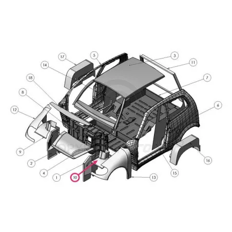 ABS Front Front Pyörän kulku Ligier xtoo 1 2 max