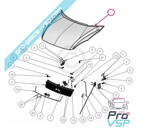 Capot adaptable en plastique ABS pour Ligier Xtoo R S RS Optimax