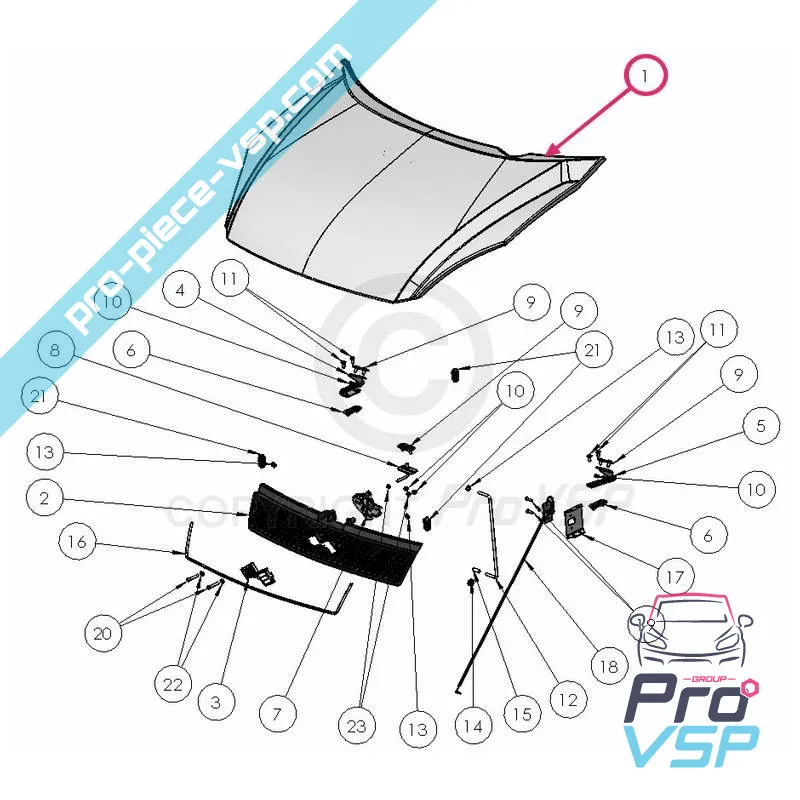 Cubrir abdominales de plástico adaptable para Ligier Xtoo R S rs Optimax