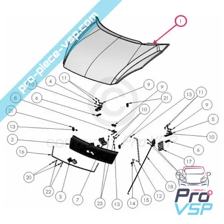 Capot adaptable en plastique ABS pour Ligier Xtoo R S RS Optimax