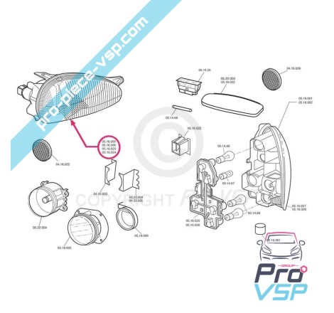 Phare droit pour chatenet barooder et speedino