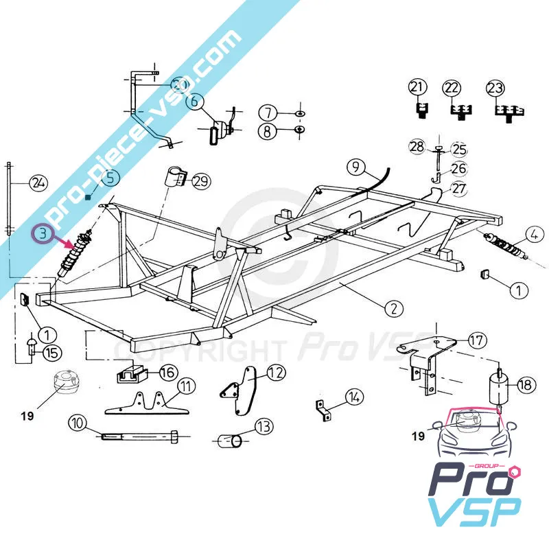 Original front damper for jdm titane 1 , 2 , 3