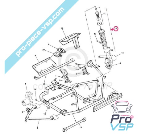 Front shock absorber