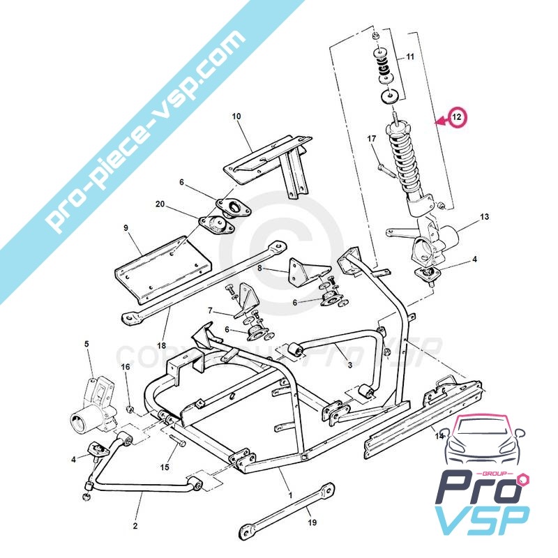 Front shock absorber