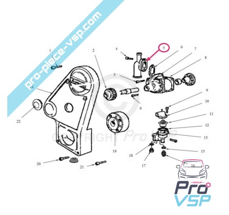 Water pump flange