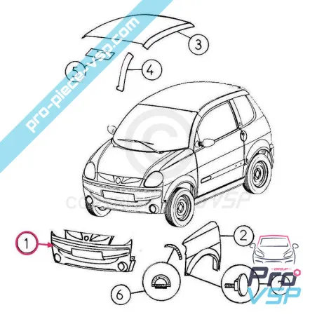 Front bumper aixam minauto