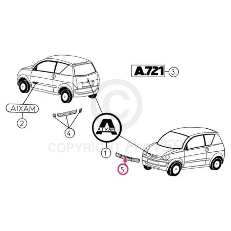 Etupuskuri aixam A721 / A741 / A751 / Scouty