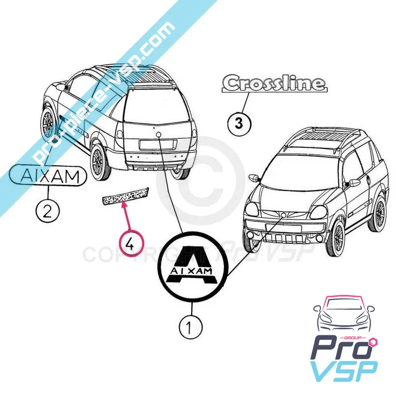 Tailgate adaptable for Aixam