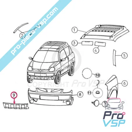Etupuskuri odottaa Aixam Crossline Vaihe 1