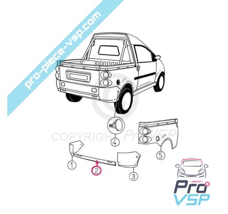 Rear bumper (lower central part)