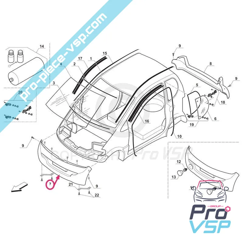 Pare choc avant adaptable en fibre pour Bellier Divane 2 Opale 1
