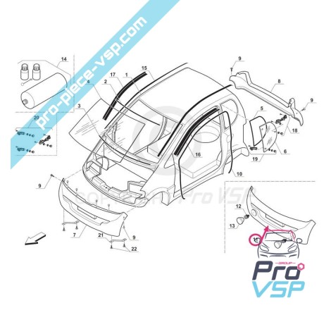 Pare choc avant adaptable en fibre pour Bellier Divane 2 Opale 1