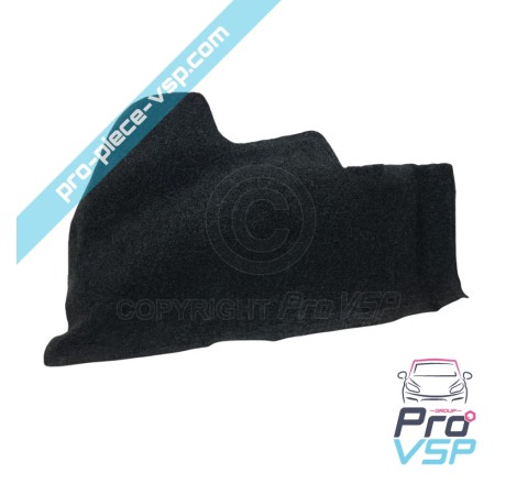 Right rear wheel pass carpet