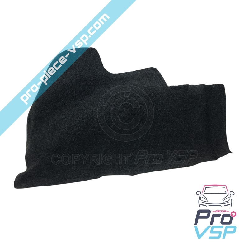 Right rear wheel pass carpet
