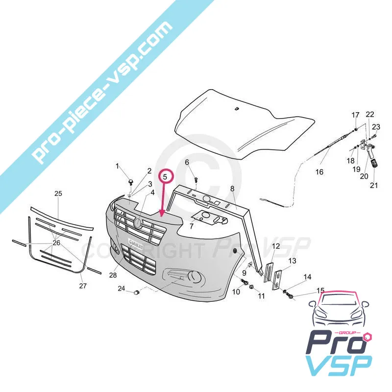 Front bumper casalini M10