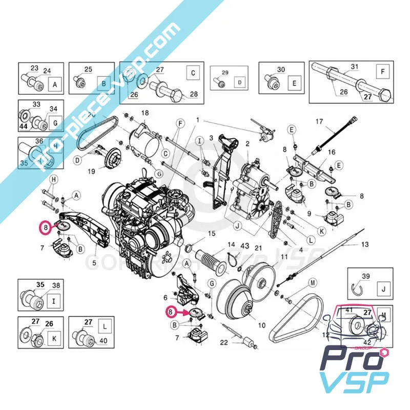 Fläns med stopp ursprung för Ligier Microcar Dué