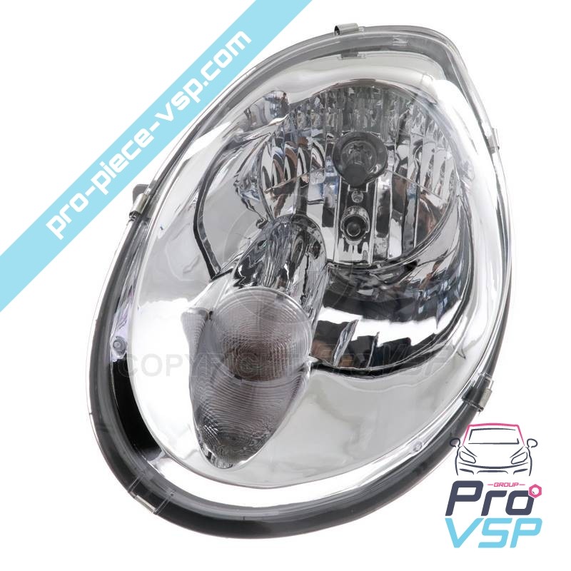 Left headlight (chrome bottom)
