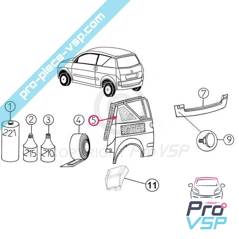 Auto posteriore destra senza licenza aixam a741 a751