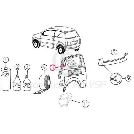 Taka-siipi oikea auto ilman lisenssiä aixam a741 a751