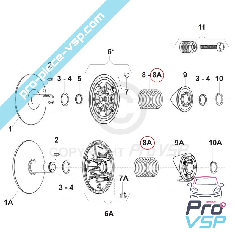 Speed gear drive spring