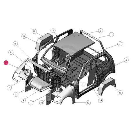 Oikea etupuolen sopeutettava kuitu Ligier Xtoo Max