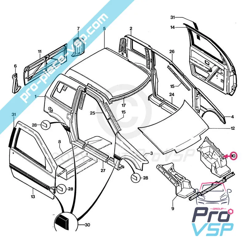 Play Front Front Left Adaptable Fiber For Microcar lyra