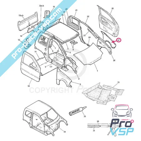 Microcar a sinistra anteriore sinistra virgo 1 / 2