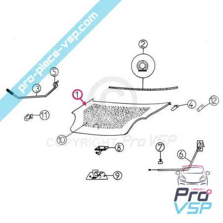 Capot adaptable en fibre pour aixam 400evo 400.4