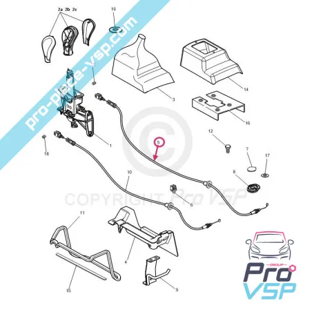 Cavo inverter adattabile per microcar m8 f8c JSRC Ligier (Reverse)