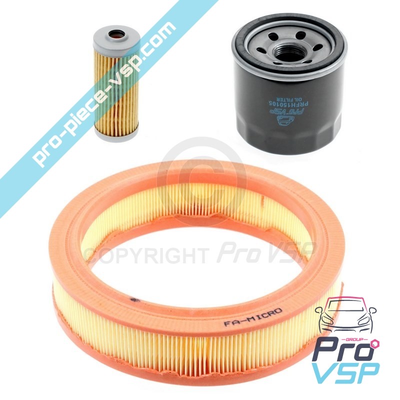 Kit 3 Moottorisuodattimet yanmar Twin