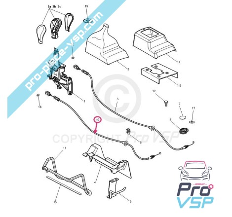 Câble inverseur adaptable pour microcar m8 f8c ligier jsrc ( marche avant )