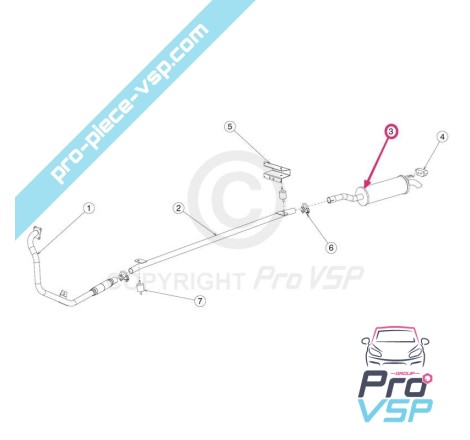 Auspuffschalldämpfer für Jdm Xheos