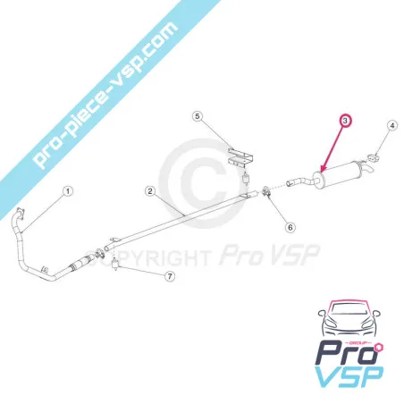 Silenciador de escape para Jdm Xheos