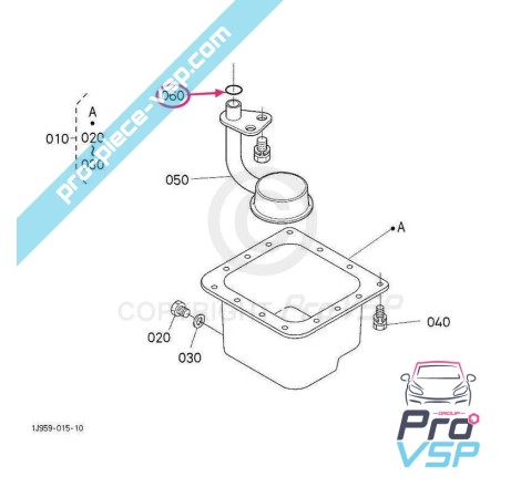 Joint torique de crépine pour aixam moteur kubota z402 z482