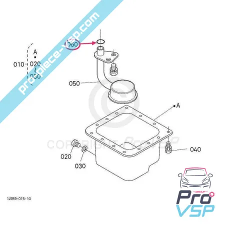 Strainer O-ring for aixam engine kubota Z402 Z482