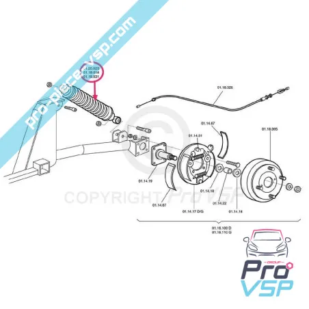 Amortisseur arrière adaptable pour Chatenet barooder speedino