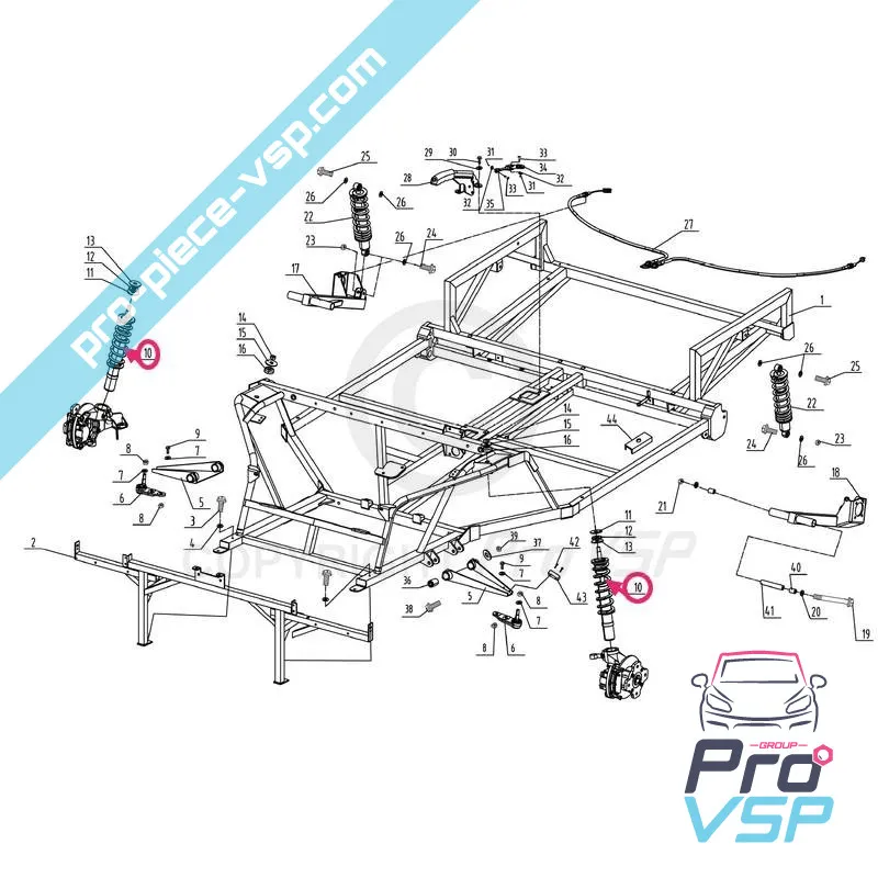 Front shock absorber adaptable for Bellier Jade