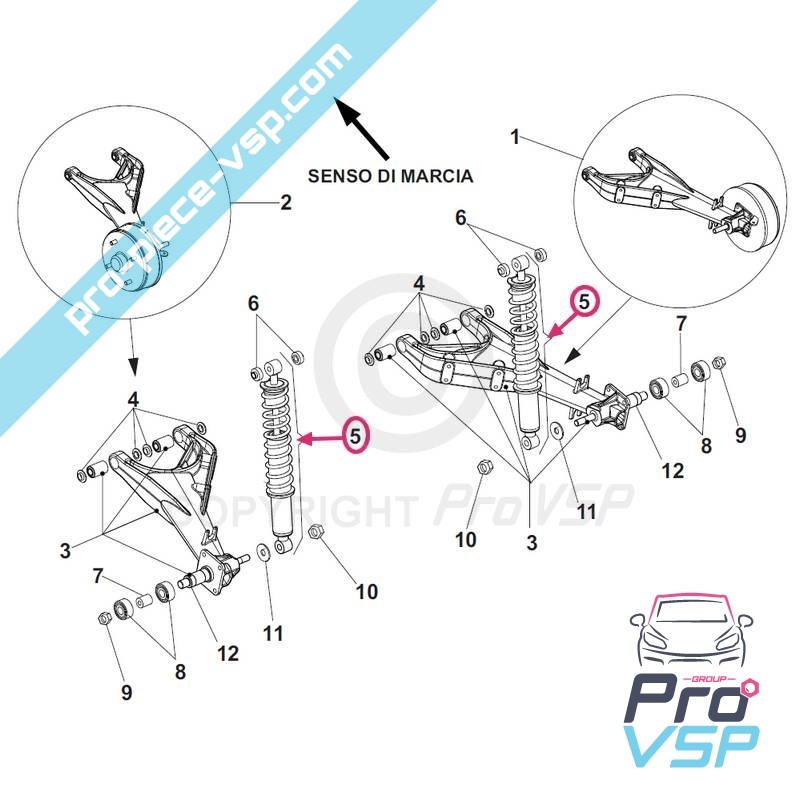 Rear shock absorber