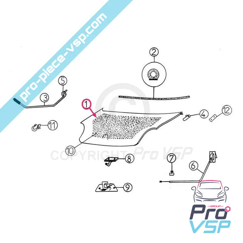 Capota de fibre adaptabile pentru Aixam 500.4, 500.5 , minivan , pick-up