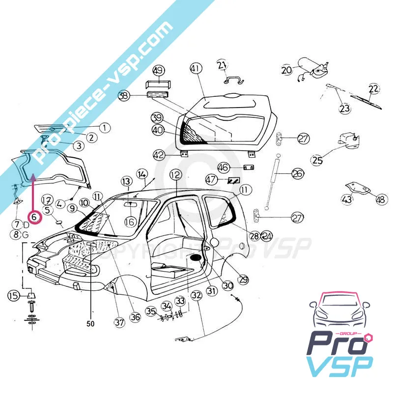 Anpassungsfähige Faserhaube für Jdm Titane 1 und 2