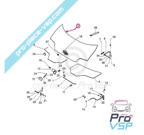 Capot adaptable en fibre pour Ligier 162