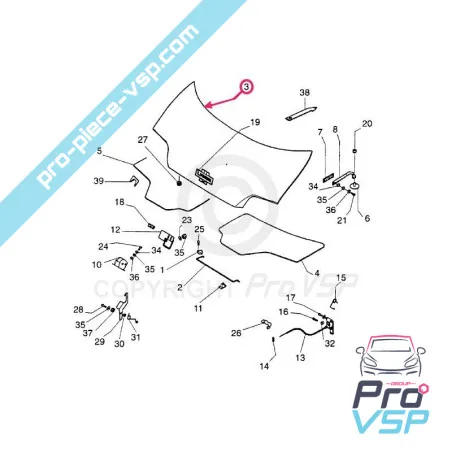 Cappuccio in fibra adattabile per Ligier 162