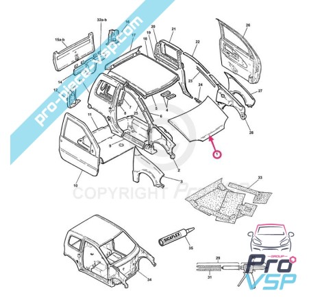 Capot microcar virgo 1 , 2